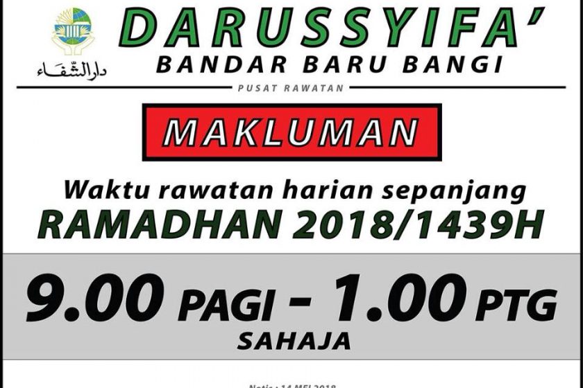 WAKTU RAWATAN BULAN RAMADHAN – Yayasan Darussyifa